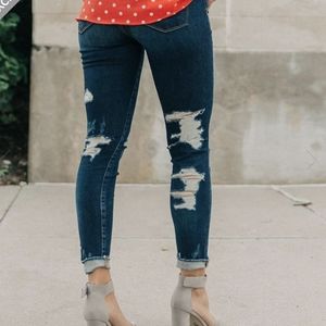 Bridge by Gly distressed ankle jeans